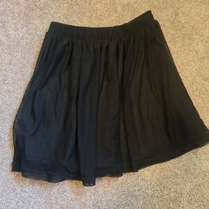 La Hearts Black Mini Skirt
